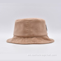 Sombrero de cubo de pilar marrón bordado 3D